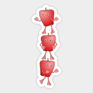 Vertical Apples Sticker